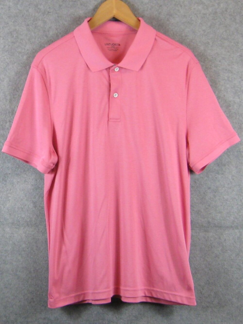 UNTUCKit Wrinkle Free Polo Shirt Sz L Pink